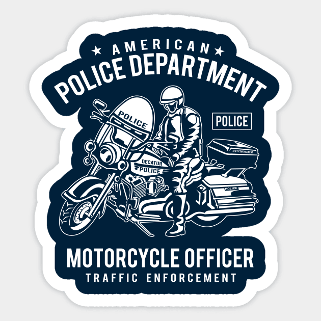 American Police Department Sticker by lionkingdesign